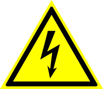 W08 внимание! опасность поражения электрическим током  (пленка, сторона 100 мм) - Знаки безопасности - Предупреждающие знаки - Магазин охраны труда ИЗО Стиль